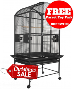 Parrot-Supplies Dakota Dome Top Parrot Cage Black
